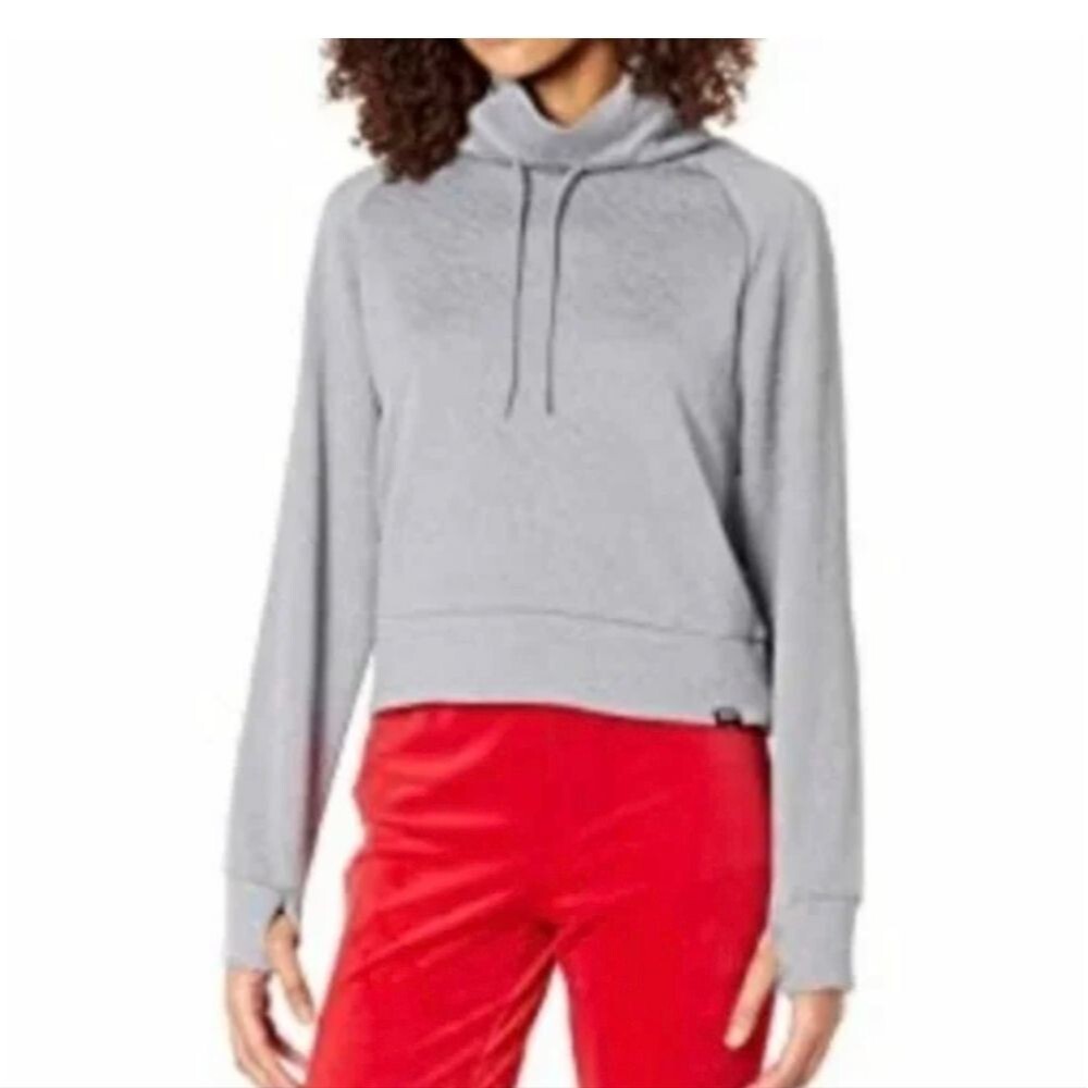 Juicy Couture Sport Cowl Neck Pullover Size Medium Gray Textured